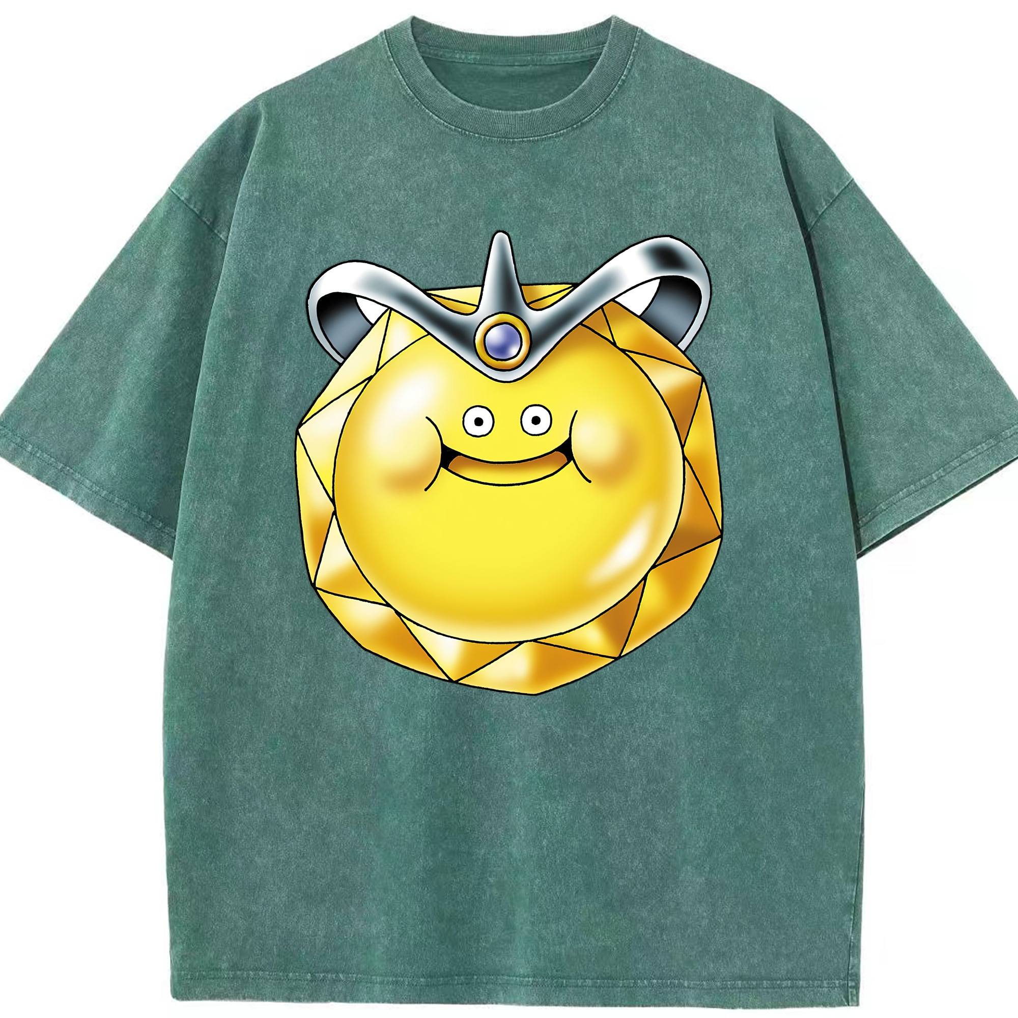 （画像用） ドラゴンクエスト Doragon Kuesuto Dragon Quest 綿100% ヴィンテージ風 半袖Tシャツ（フロントプリント）